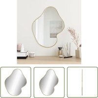 The Living Store - Wandspiegel Golden 50x40 cm - Wandspiegel - Goldener Spiegel - Badezimmerspiegel - Wohnzimmerspiegel - Schlafzimmerspiegel von THE LIVING STORE