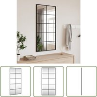 The Living Store - Wandspiegel Schwarz 50x100 cm Rechteckig Eisen - Wandspiegel - Rechteckiger Spiegel - Schwarzer Spiegel - Großer Spiegel von THE LIVING STORE