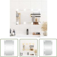 The Living Store Wandspiegel mit LED-Leuchten 40x60 cm Glas Rechteckig - Wandspiegel - LED-Spiegel - Dekospiegel - Badspiegel - Schlafzimmerspiegel The Living Store Wandspiegel mit LED-Leuchten 40x60 cm Glas Rechteckig - Wandspiegel - LED-Spiegel - Dekospiegel - Badspiegel - Schlafzimmerspiegel von THE LIVING STORE