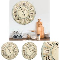 The Living Store Wanduhr Mehrfarbig 60 cm MDF - Wanduhren von THE LIVING STORE