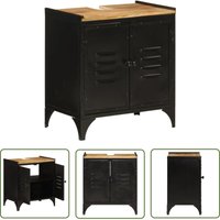 The Living Store - Waschbeckenunterschrank 55x35x60 cm Eisen und Massivholz Mango - Badezimmermöbel - Waschbeckenunterschrank - Eisenmöbel The Living Store - Waschbeckenunterschrank 55x35x60 cm Eisen und Massivholz Mango - Badezimmermöbel - Waschbeckenunterschrank - Eisenmöbel von THE LIVING STORE