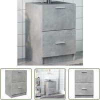 The Living Store - Waschbeckenunterschrank Betongrau 40x37x59 cm Holzwerkstoff - Waschtischunterschrank - Badezimmermöbel - Betonlook - Holzwerkstoff The Living Store - Waschbeckenunterschrank Betongrau 40x37x59 cm Holzwerkstoff - Waschtischunterschrank - Badezimmermöbel - Betonlook - Holzwerkstoff von THE LIVING STORE