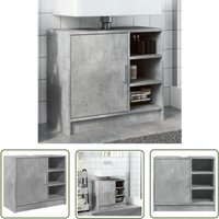 The Living Store - Waschbeckenunterschrank Betongrau 63x29x55 cm Holzwerkstoff - Waschtischunterschrank - Badezimmermöbel - Badschrank - Betonlook The Living Store - Waschbeckenunterschrank Betongrau 63x29x55 cm Holzwerkstoff - Waschtischunterschrank - Badezimmermöbel - Badschrank - Betonlook von THE LIVING STORE