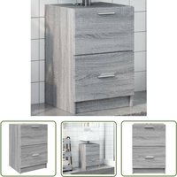 The Living Store - Waschbeckenunterschrank Grau Sonoma 40x37x59 cm Holzwerkstoff - Waschtischunterschrank - Badezimmermöbel - Badschränkchen The Living Store - Waschbeckenunterschrank Grau Sonoma 40x37x59 cm Holzwerkstoff - Waschtischunterschrank - Badezimmermöbel - Badschränkchen von THE LIVING STORE