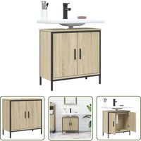 The Living Store - Waschbeckenunterschrank Sonoma-Eiche 60x30x60 cm Holzwerkstoff - Badezimmermöbel - Waschbeckenunterschrank - Unterschrank The Living Store - Waschbeckenunterschrank Sonoma-Eiche 60x30x60 cm Holzwerkstoff - Badezimmermöbel - Waschbeckenunterschrank - Unterschrank von THE LIVING STORE