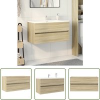 The Living Store - Waschbeckenunterschrank Sonoma-Eiche 90x38,5x45cm Holzwerkstoff - Waschbeckenunterschrank - Badezimmermöbel - Holzwerkstoff The Living Store - Waschbeckenunterschrank Sonoma-Eiche 90x38,5x45cm Holzwerkstoff - Waschbeckenunterschrank - Badezimmermöbel - Holzwerkstoff von THE LIVING STORE