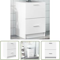 The Living Store Waschbeckenunterschrank Weiß 40x37x59 cm Holzwerkstoff - Waschtischunterschrank - Badezimmermöbel - Badschrank - Holzwerkstoff von THE LIVING STORE