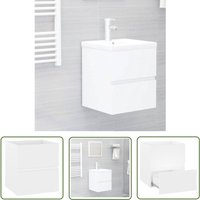 The Living Store - Waschbeckenunterschrank Weiß 41x38,5x45 cm Holzwerkstoff - Waschtischschrank - Badezimmermöbel - Holzwerkstoff - Weißer Schrank The Living Store - Waschbeckenunterschrank Weiß 41x38,5x45 cm Holzwerkstoff - Waschtischschrank - Badezimmermöbel - Holzwerkstoff - Weißer Schrank von THE LIVING STORE