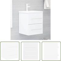 The Living Store - Waschbeckenunterschrank Weiß 41x38,5x48 cm Holzwerkstoff - Waschtischschrank - Badeschrank - Badezimmermöbel von THE LIVING STORE