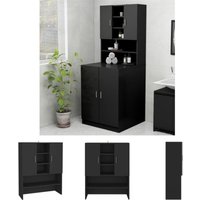 The Living Store - Waschmaschinenschrank Schwarz 70,5x25,5x90 cm - Zubehör für Waschmaschinen und Wäschetrockner von THE LIVING STORE