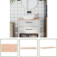 The Living Store - Waschtischplatte 80x40x1,5 cm Massivholz Buche - Waschtischplatte - Holz Arbeitsfläche - Küchenarbeitsplatte - Badrenovierung von THE LIVING STORE