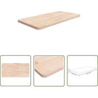 The Living Store Waschtischplatte 80x40x2,5cm cm Massivholz Unbehandelt - Waschtischplatte - Eichenholz Platte - Badezimmersanierung - Arbeitsfläche von THE LIVING STORE
