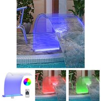 Wasserfall-Element mit RGB-LEDs Acryl 50 cm - Brunnen & Wasserfälle - Transparent - The Living Store von THE LIVING STORE