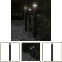 The Living Store - Wegeleuchte mit Bewegungsmelder Schwarz 110 cm Aluminium - Wegeleuchte - Außenbeleuchtung - LED-Lampe - Gartenlampe von THE LIVING STORE