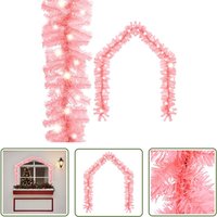 The Living Store - Weihnachtsgirlande mit led 10 m Rosa - Weihnachtsdeko - Lichterkette - LED-Lichterkette - Rosa Weihnachtsdekoration - Festlich von THE LIVING STORE