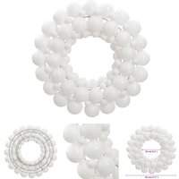 The Living Store - Weihnachtskranz Weiß 45 cm Polystyrol - Weihnachtsbaumschmuck - Weiß The Living Store - Weihnachtskranz Weiß 45 cm Polystyrol - Weihnachtsbaumschmuck - Weiß von THE LIVING STORE