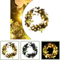 The Living Store - Weihnachtskranz mit led Schwarz 60 cm pvc - Weihnachtsschmuck - Weihnachtsdeko - Weihnachtskranz - Lichterkette - LED-Kranz The Living Store - Weihnachtskranz mit led Schwarz 60 cm pvc - Weihnachtsschmuck - Weihnachtsdeko - Weihnachtskranz - Lichterkette - LED-Kranz von THE LIVING STORE