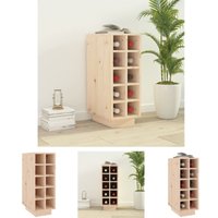 The Living Store - Weinregal 23x34x61 cm Massivholz Kiefer - Weinregale - Braun von THE LIVING STORE