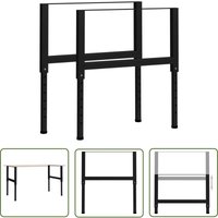 Werkbankgestell Verstellbar 2 Stk. Metall 85x(69-95,5) cm - Tischbein - Metallgestell - Werkbankgestell - Höhenverstellbar - Arbeitstisch Gestell von THE LIVING STORE