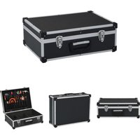 The Living Store - Werkzeugkoffer 46 x 33 x 16 cm Schwarz Aluminium - Werkzeugkästen - Schwarz von THE LIVING STORE