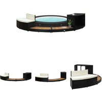 The Living Store - Whirlpool-Umrandung Schwarz Poly Rattan & Massivholz Akazie - Pool- & Whirlpool-Zubehör The Living Store - Whirlpool-Umrandung Schwarz Poly Rattan & Massivholz Akazie - Pool- & Whirlpool-Zubehör von THE LIVING STORE