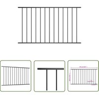 The Living Store Zaunfeld Pulverbeschichteter Stahl 1,7x1 m Schwarz - Gartenzaun - Stahlezaunt - Metallzaun - Zaunfeld - Zaunanlage The Living Store Zaunfeld Pulverbeschichteter Stahl 1,7x1 m Schwarz - Gartenzaun - Stahlezaunt - Metallzaun - Zaunfeld - Zaunanlage von THE LIVING STORE