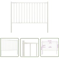 The Living Store - Zaunfeld mit Pfosten Pulverbeschichteter Stahl 1,7x1m Weiß - Gartenzaun - Stahltür - Zaunfeld - Witterungsschutz - Gartenabgrenzung The Living Store - Zaunfeld mit Pfosten Pulverbeschichteter Stahl 1,7x1m Weiß - Gartenzaun - Stahltür - Zaunfeld - Witterungsschutz - Gartenabgrenzung von THE LIVING STORE