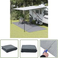 The Living Store - Zeltteppich Hellgrau 5,5x2,5 m - Campingausrüstung - Zeltausrüstung - Zelttendusche - Bodenschutzmatte - Gartenmöbelschutz von THE LIVING STORE