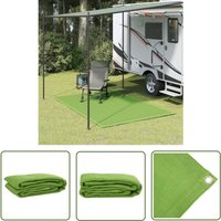The Living Store Zeltteppich Hellgrün 250x200 cm HDPE - Campingteppich - Zelttrapez - Gartenmatte - Outdoor Teppich - Wetterfeste Matte von THE LIVING STORE