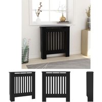 The Living Store - mdf Heizkörperverkleidung Schwarz 78 cm - Heizkörper-Zubehör - Schwarz von THE LIVING STORE
