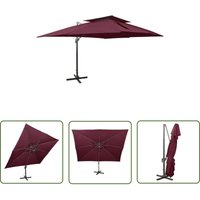 The Living Store - vidaXL Ampelschirm mit Lüftung 400x300 cm Bordeauxrot The Living Store - vidaXL Ampelschirm mit Lüftung 400x300 cm Bordeauxrot von THE LIVING STORE