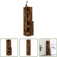 The Living Store - vidaXL Apothekerschrank Räuchereiche 30x41x174,5 cm Holzwerkstoff von THE LIVING STORE