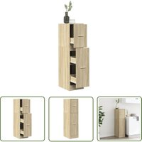 The Living Store - vidaXL Apothekerschrank Sonoma-Eiche 30x41x118 cm Holzwerkstoff von THE LIVING STORE
