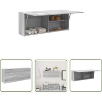 The Living Store - vidaXL Bad-Wandschrank Grau Sonoma 100x25x40 cm Holzwerkstoff von THE LIVING STORE