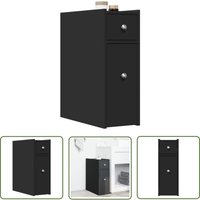 The Living Store - vidaXL Badschrank Schmal mit Rollen Schwarz Holzwerkstoff The Living Store - vidaXL Badschrank Schmal mit Rollen Schwarz Holzwerkstoff von THE LIVING STORE