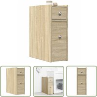 The Living Store - vidaXL Badschrank Schmal mit Rollen Sonoma-Eiche Holzwerkstoff The Living Store - vidaXL Badschrank Schmal mit Rollen Sonoma-Eiche Holzwerkstoff von THE LIVING STORE