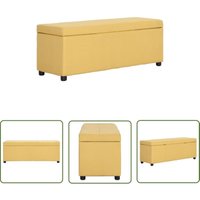 The Living Store - vidaXL Bank mit Staufach 116 cm Gelb Polyester The Living Store - vidaXL Bank mit Staufach 116 cm Gelb Polyester von THE LIVING STORE