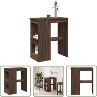 The Living Store - vidaXL Bartisch mit Regal Braun Eiche 90x47,5x103,5 cm Holzwerkstoff The Living Store - vidaXL Bartisch mit Regal Braun Eiche 90x47,5x103,5 cm Holzwerkstoff von THE LIVING STORE