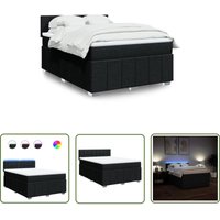 The Living Store - vidaXL Boxspringbett mit Matratze Schwarz 140x200 cm Stoff The Living Store - vidaXL Boxspringbett mit Matratze Schwarz 140x200 cm Stoff von THE LIVING STORE