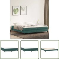 The Living Store - vidaXL Boxspringbett ohne Matratze Dunkelgrün 200x210 cm Samt The Living Store - vidaXL Boxspringbett ohne Matratze Dunkelgrün 200x210 cm Samt von THE LIVING STORE