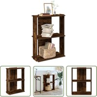 The Living Store - vidaXL Bücherregal 3 Böden Räuchereiche 60x30x80 cm Holzwerkstoff von THE LIVING STORE