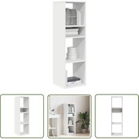 The Living Store - vidaXL Bücherregal Weiß 34x31x112 cm Holzwerkstoff von THE LIVING STORE