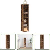 The Living Store - vidaXL CD-Regal Altholz-Optik 21x20x88 cm Holzwerkstoff von THE LIVING STORE