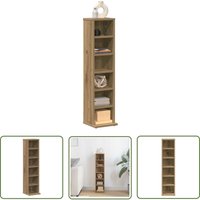 The Living Store - vidaXL CD-Regal Artisan-Eiche 21x20x88 cm Holzwerkstoff von THE LIVING STORE