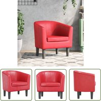 The Living Store - vidaXL Clubsessel Rot Kunstleder von THE LIVING STORE