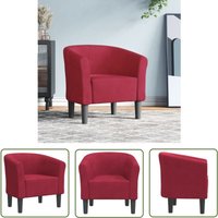 The Living Store - vidaXL Clubsessel Weinrot Samt von THE LIVING STORE