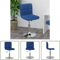 VidaXL Drehbarer Barhocker Blau Stoff von THE LIVING STORE