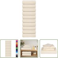 The Living Store - vidaXL Gästetücher 10 Stk. Creme 30x50 cm 360 g/m² 100% Baumwolle von THE LIVING STORE