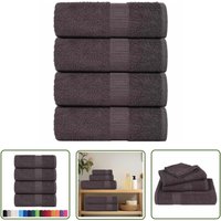 The Living Store - vidaXL Gästetücher 4 Stk. Anthrazit 30x50 cm 360 g/m² 100% Baumwolle von THE LIVING STORE