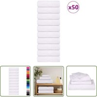 The Living Store - vidaXL Gästetücher 50 Stk. Weiß 30x50 cm 360 g/m² 100% Baumwolle The Living Store - vidaXL Gästetücher 50 Stk. Weiß 30x50 cm 360 g/m² 100% Baumwolle von THE LIVING STORE